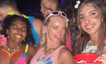 Girls Enjoying at Full Moon Party Koh Phangan