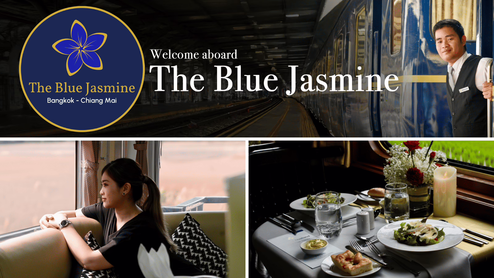 The Blue Jasming Luxury Train Servive Bangkok - Chiang Mai