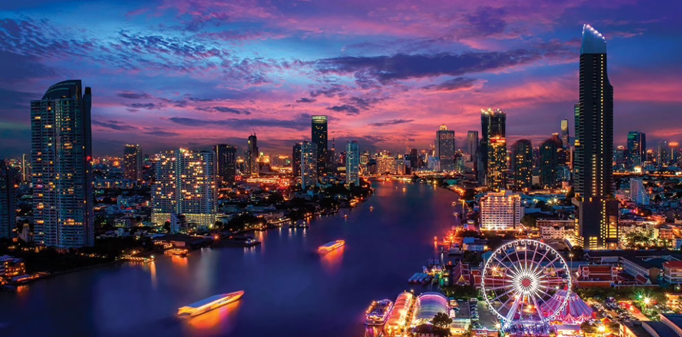 Night view of Bangkok, Thailand